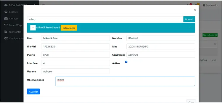 Sistema básico WISP con Mikrotik