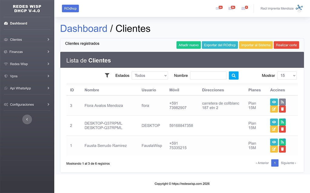 Sistema Estándar WISP con Mikrotik